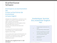 Tablet Screenshot of krankenkasse-schweiz.com